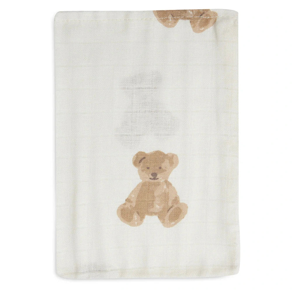 Jollein Washandje Hydrofiel - Teddy Bear - 3 Stuks