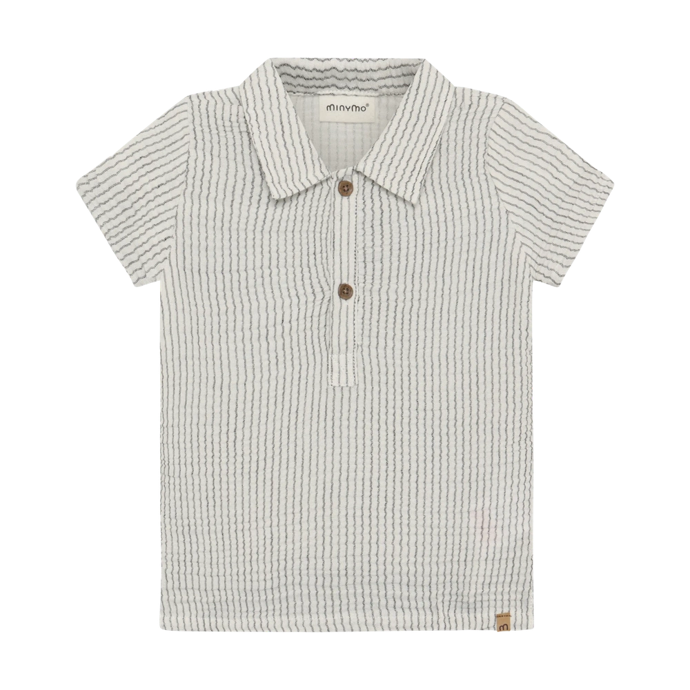 Minymo Hemd Korte Mouw Gestreept Odyssey Gray