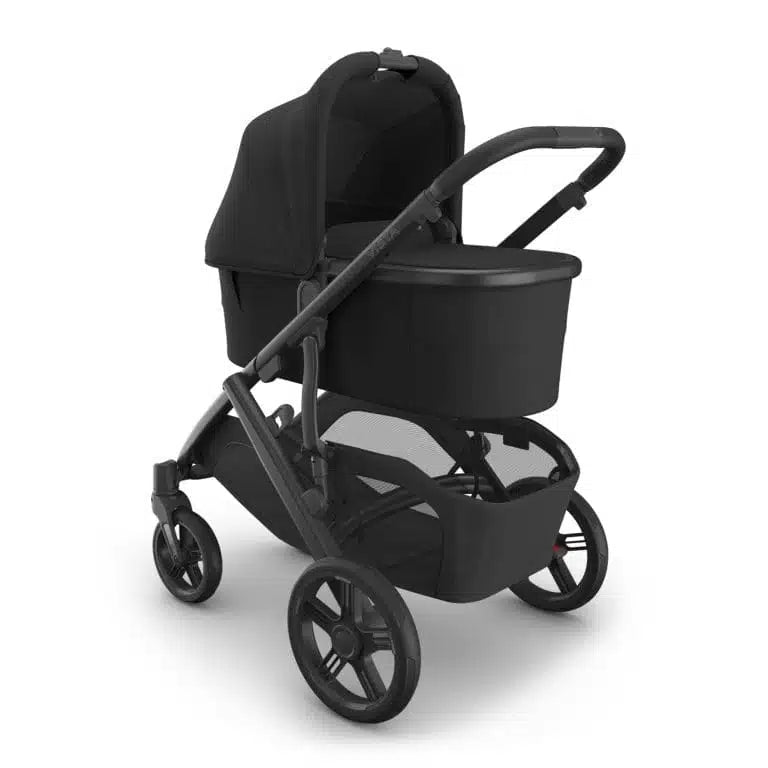 Uppababy Vista V3 Kinderwagen Jake - Zwart - Carbon Frame Met Zwart Leer Nieuw: Leverbaar Juli 2026