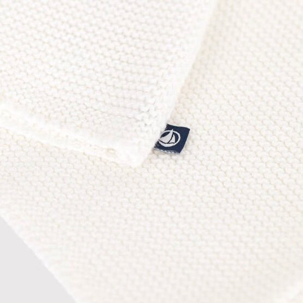 Petit Bateau Gilet en coton tricoté en maille côtelée pour bébé