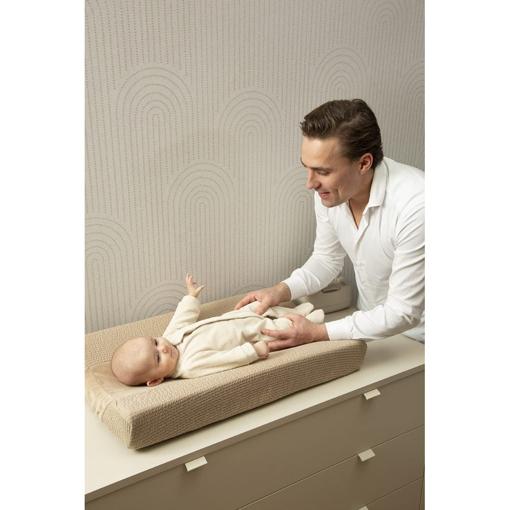 Housse de coussin de lavage Waves taupe