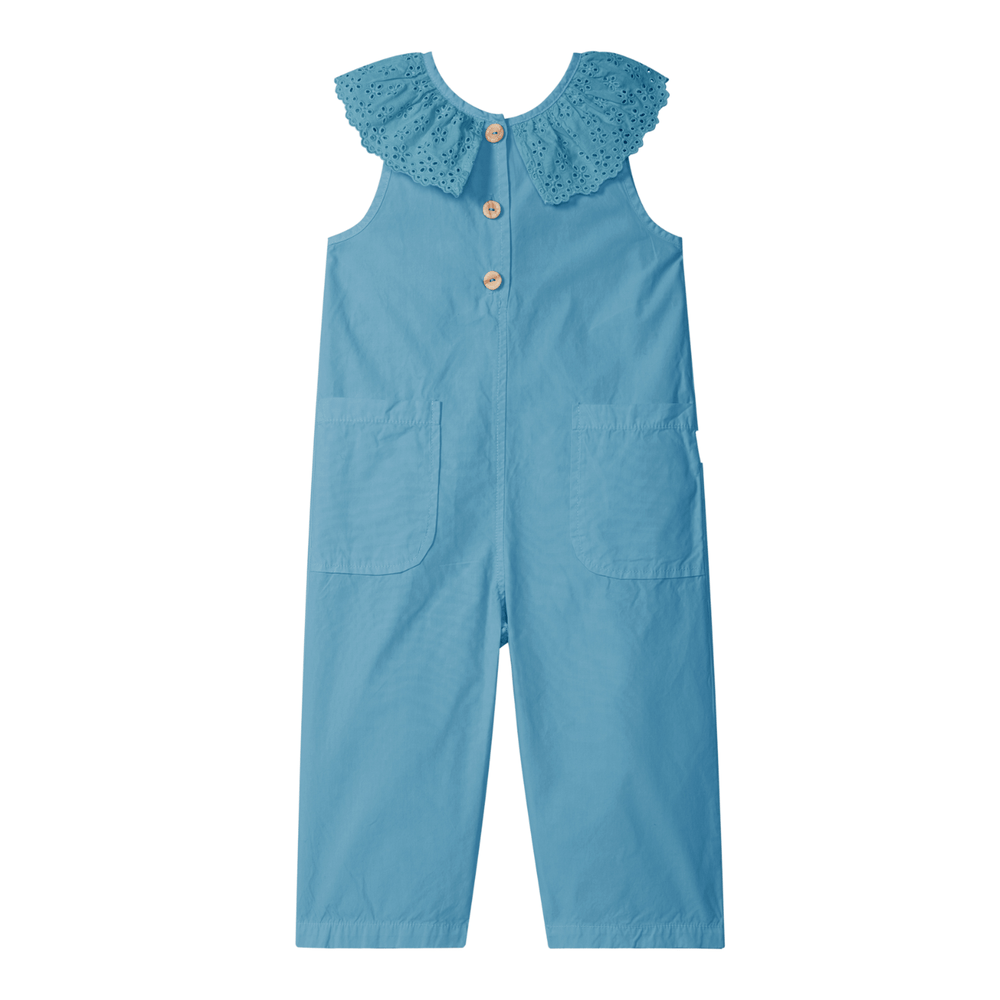 Laranjinha Salopette en coton pour enfants - turquoise