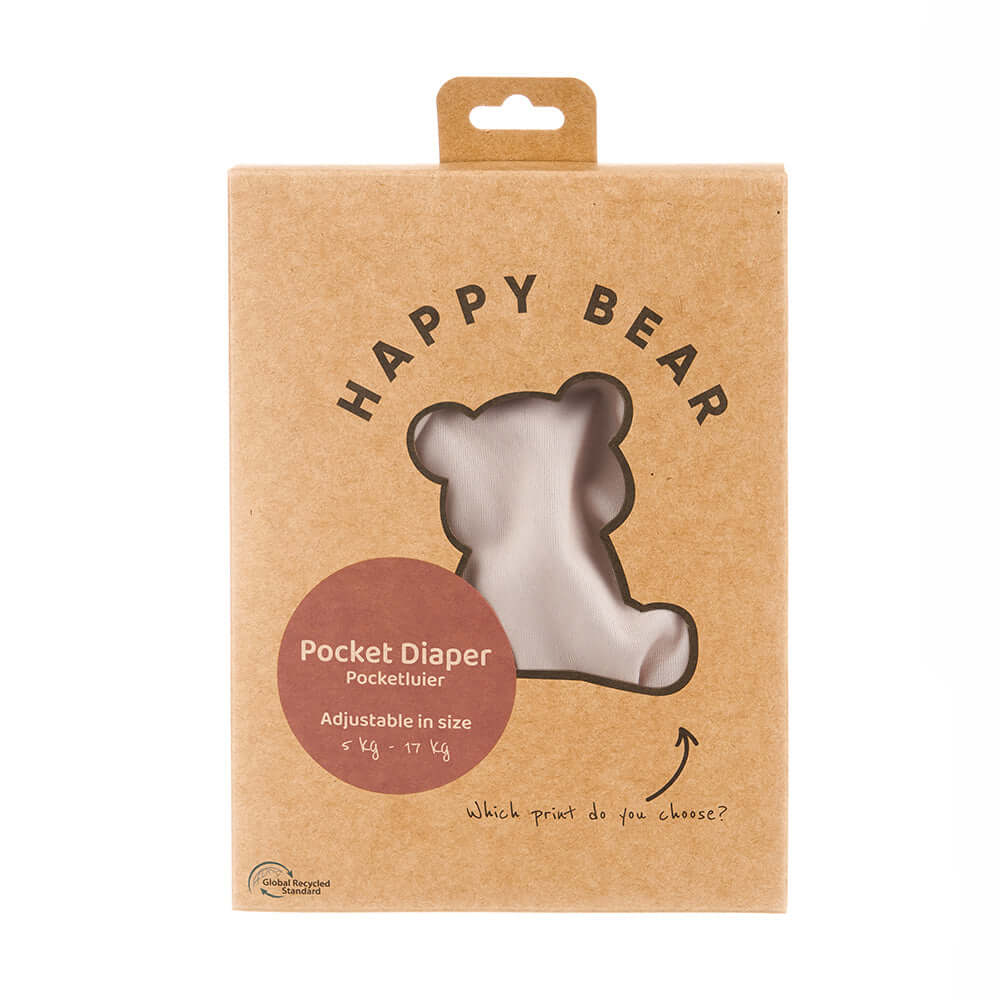 Couche lavable à poche Happy Bear - Nougat