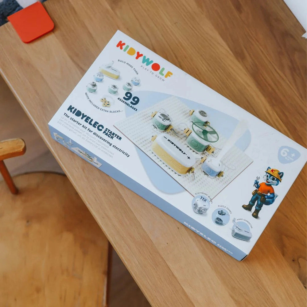 Kidywolf Kidyelec - Pack de démarrage | Pack d’initiation pour apprendre l’électricité