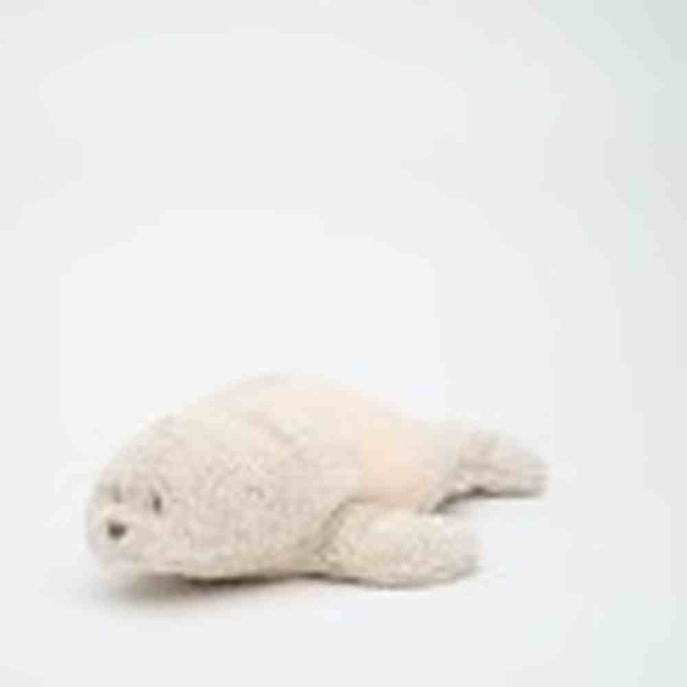 Peluche Moonie - Le phoque apaisant bio 2.0 - sable naturel | phoque à bruit blanc avec veilleuse