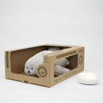 Peluche Moonie - The Humming Seal Organic 2.0 - Gris naturel | Phoque à bruit blanc avec veilleuse