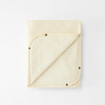 Cloby Couverture Teddy multifonctionnelle - blanc cassé