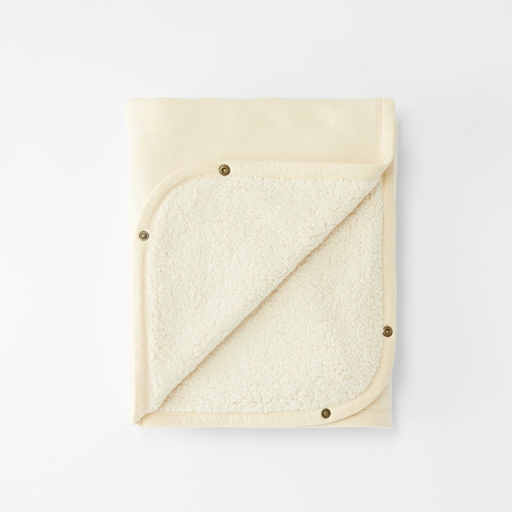 Cloby Couverture Teddy multifonctionnelle - blanc cassé