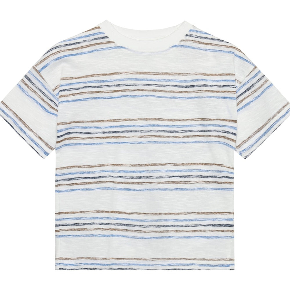 En Fant T-shirt à manches courtes rayé bleu Brunnera