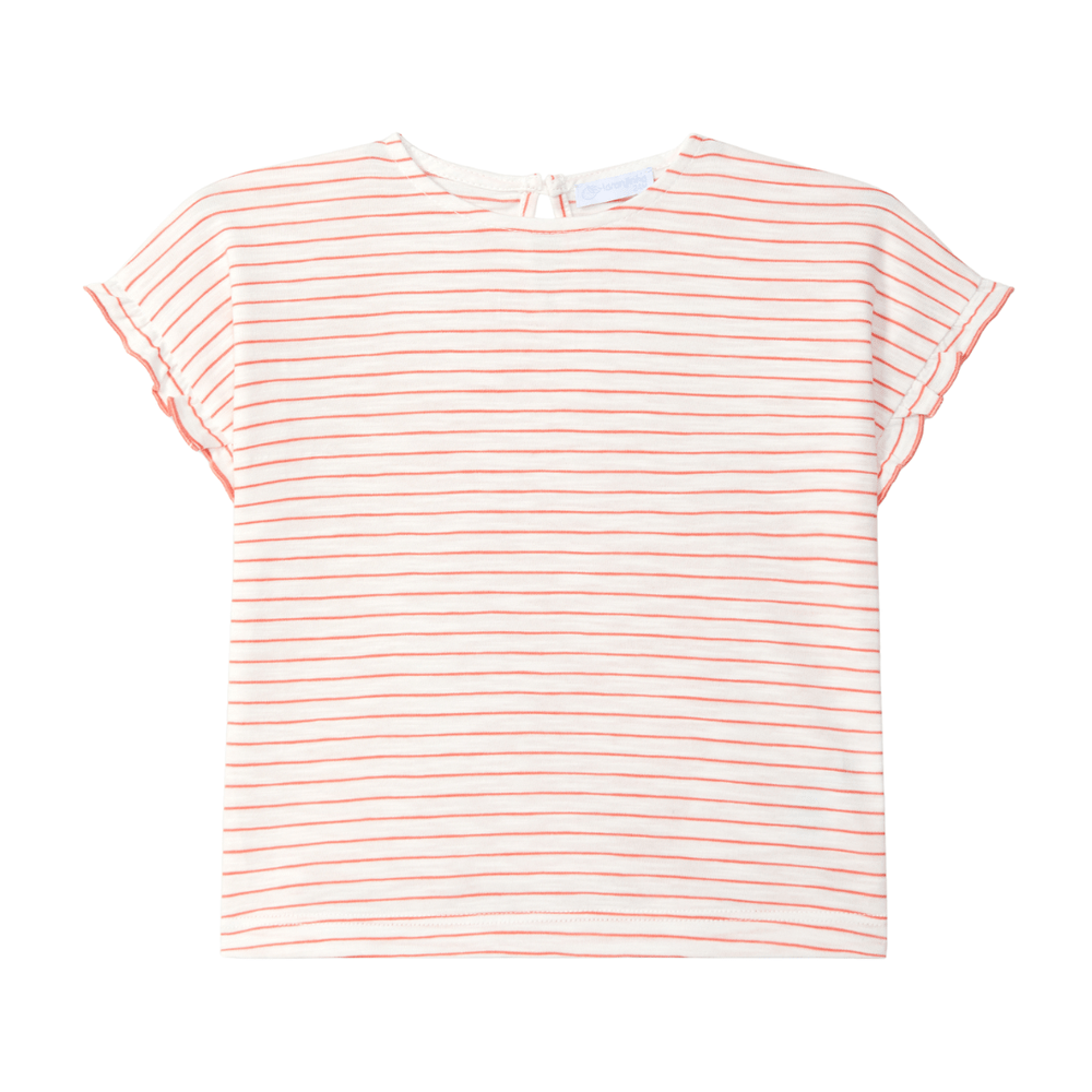 Laranjinha T-shirt en coton à fleurs pour enfants - Framboise