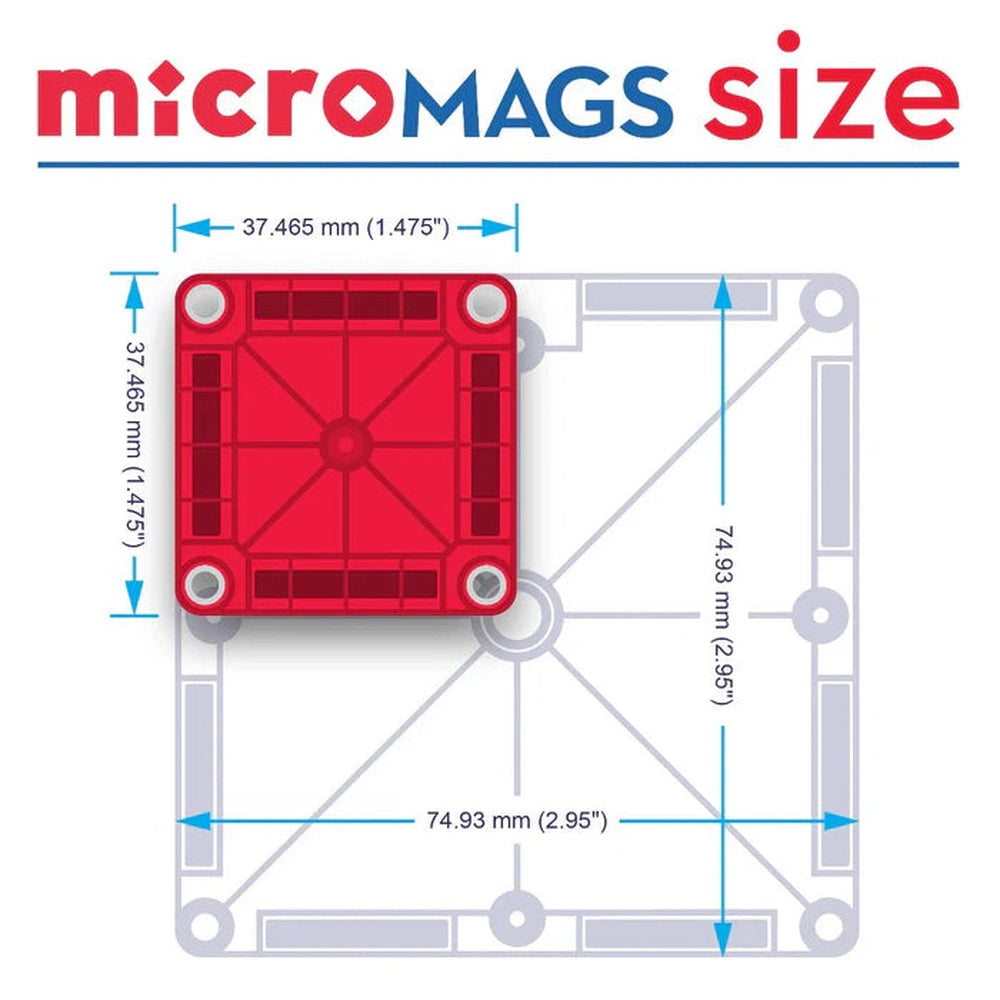 Magna-Tiles Micro Mags Set de luxe | 70 pièces