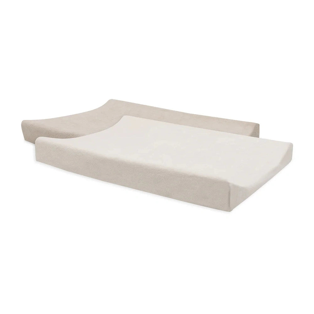 Housse pour matelas à langer/coussin de change en éponge - 50x70cm - 2 pièces - Oatmeal/Sand