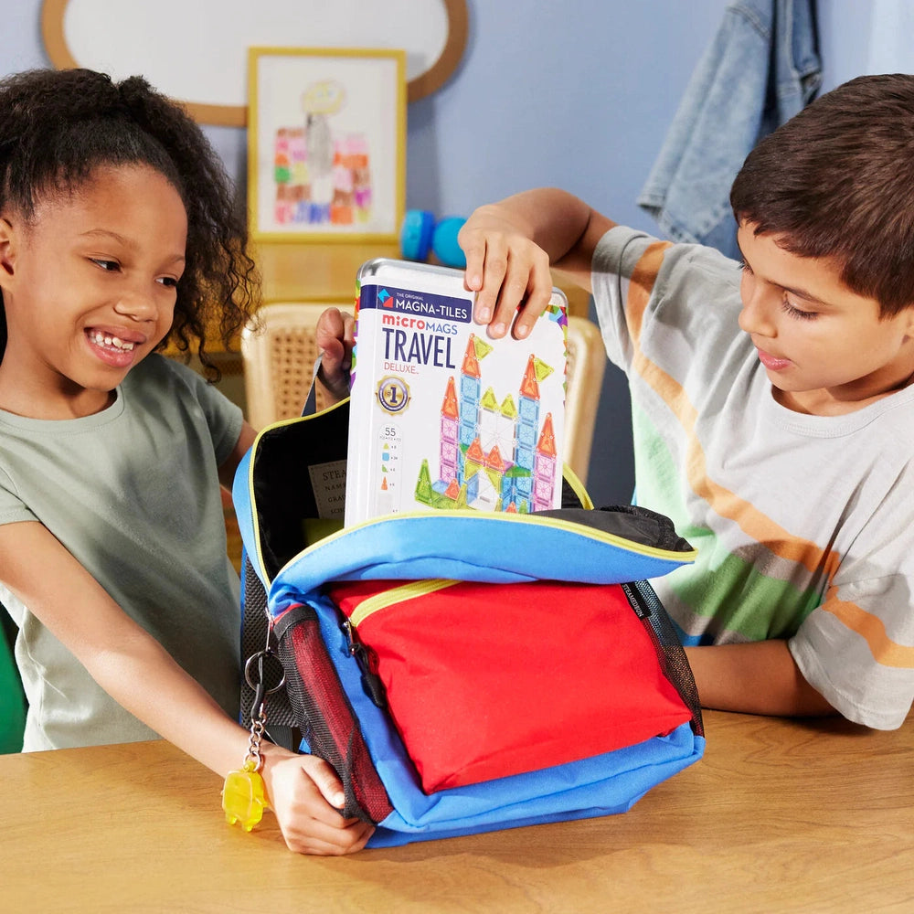 Magna-Tiles Micro Mags coffret de voyage DELUXE | 55 pièces