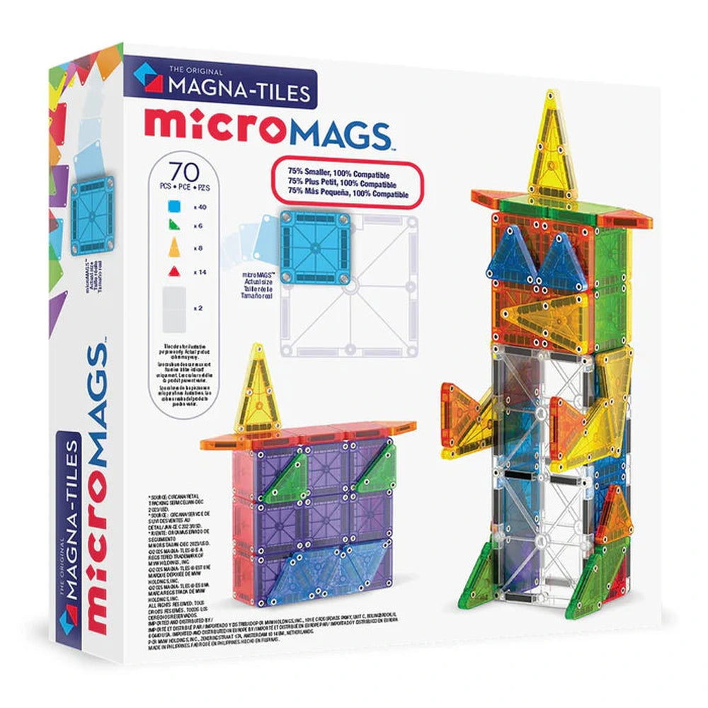 Magna-Tiles Micro Mags Set de luxe | 70 pièces
