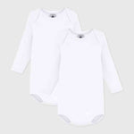 Petit Bateau | Lot de 2 bodies à manches longues Petit Bateau blancs