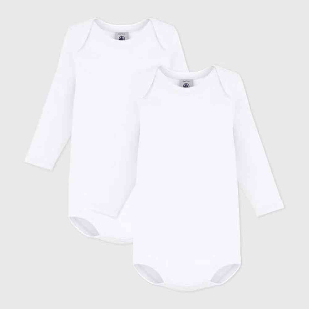 Petit Bateau | Lot de 2 bodies à manches longues Petit Bateau blancs