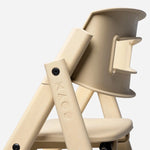 Kaos Klapp Chaise haute évolutive - Pliable et compacte - Plastique recyclé - Sable du désert