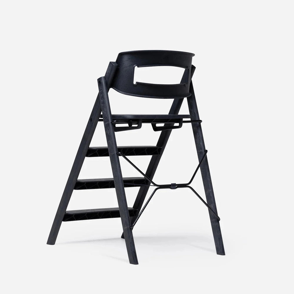 Chaise haute pliante Kaos Klapp - chaise pour enfant évolutive - pliable et compacte - plastique recyclé - noir charbon