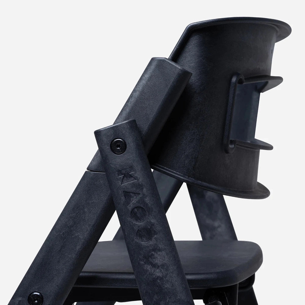 Chaise haute Kaos Klapp - Chaise enfant évolutive - Pliable et compacte - Plastique recyclé - Noir charbon