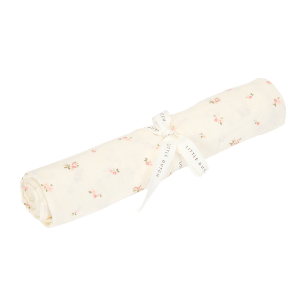 Little Dutch Lange en mousseline / lange tetra / lange d’emmaillotage 120x120 Cm - Fairy Blossem