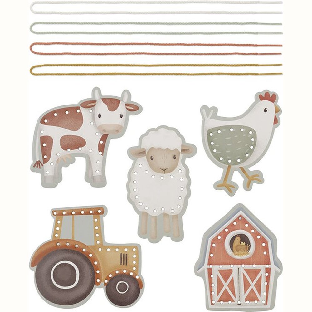 Little Dutch Cartes à lacer Little Farm - Lancing Cards