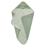 Leander Matty Hoodie Cape de bain - vert sauge