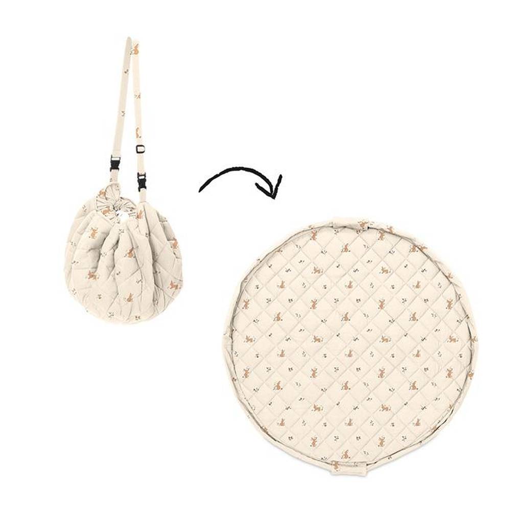 Tapis de jeu 3-en-1 Play&Go - doux bio - lapin