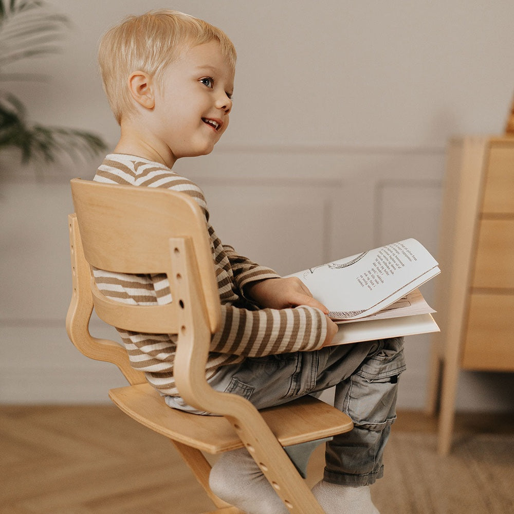 Chaise haute Leander Louie - chaise enfant évolutive - Beech Natural