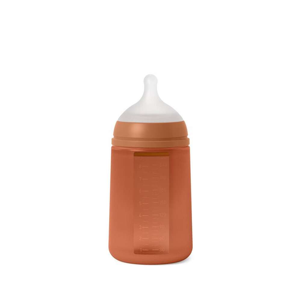 Suavinex - Biberon souple en silicone - 240 ml - Terracotta