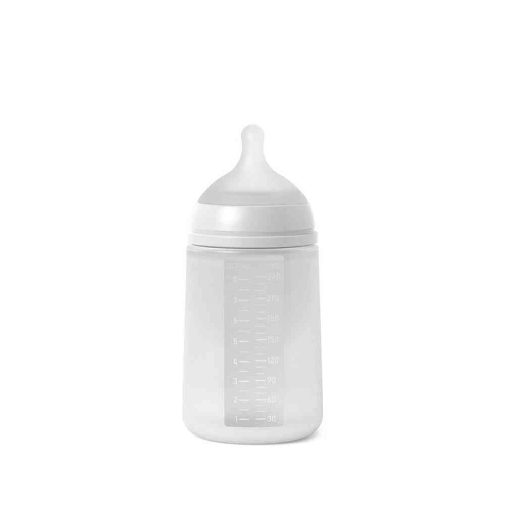 Suavinex - Biberon souple en silicone - 240ml - Blanc/Transparent