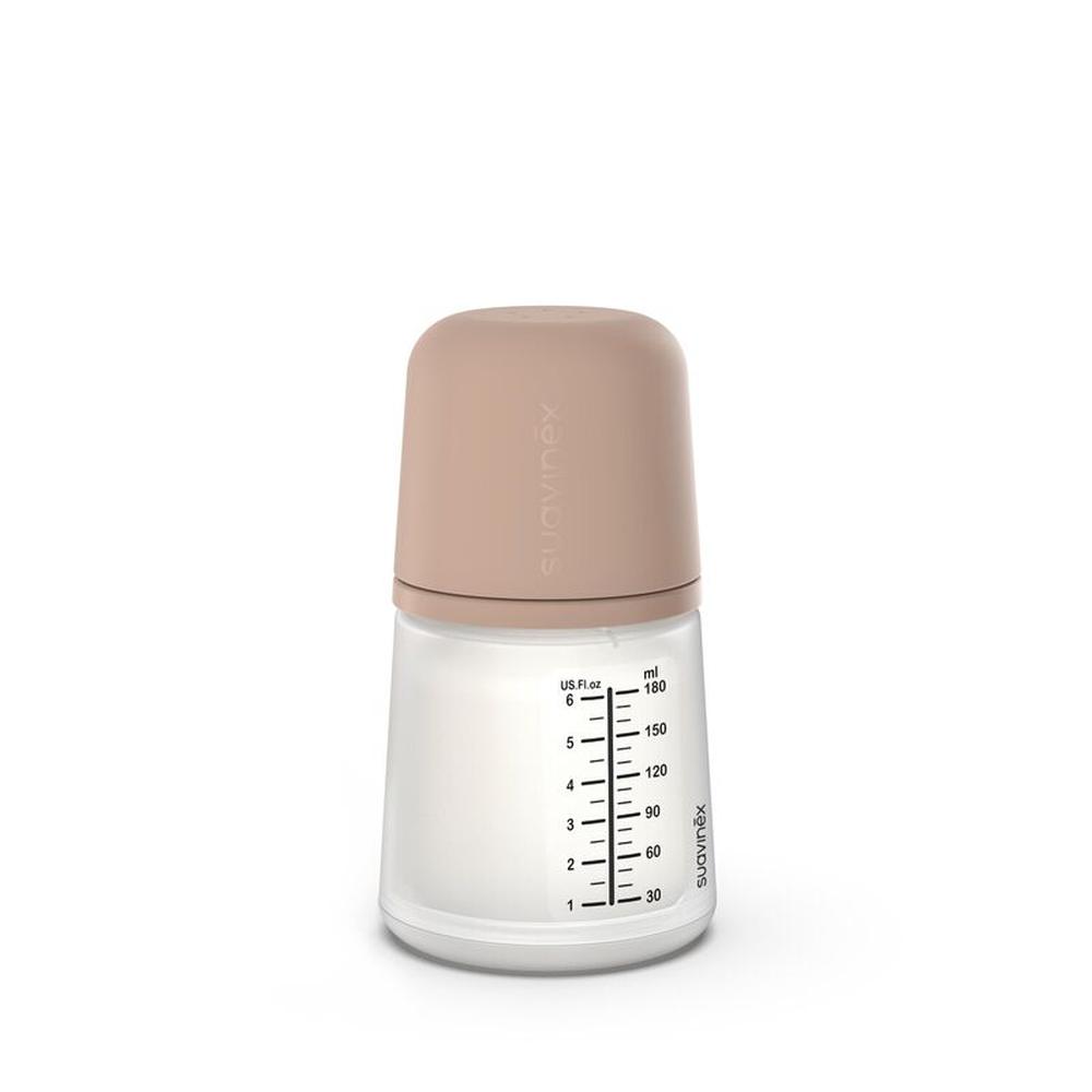 Suavinex - Biberon anti-coliques Zero.Zero - débit lent S - 180ml - +0m - Amande