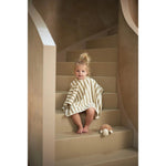 Poncho de bain Jollein Stripe Terry vert olive