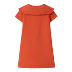 Laranjinha Robe d'été en piqué pour enfants - Tomato
