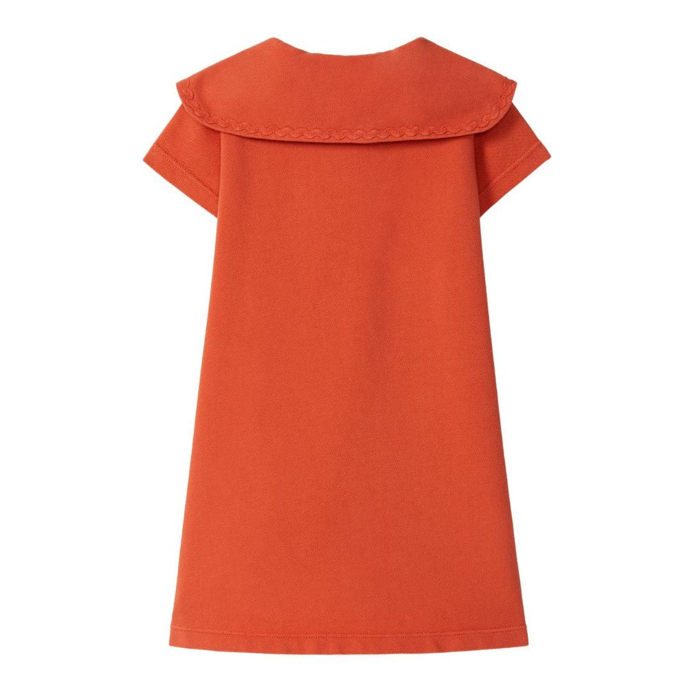 Laranjinha Robe d'été en piqué pour enfants - Tomato