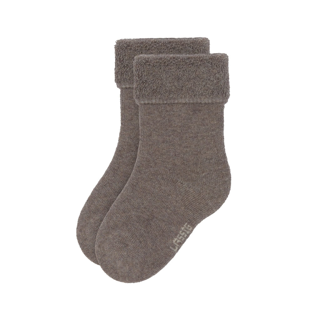 Lässig lot de 3 chaussettes en éponge GOTS - marron beige