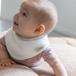 Bavoir bandana Timboo à double épaisseur - Daisy White