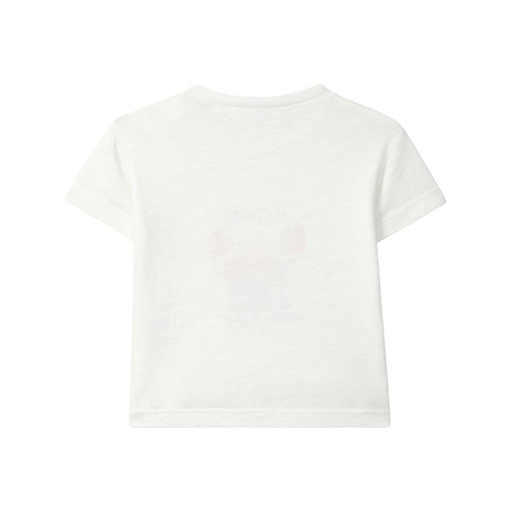 Laranjinha T-shirt en coton pour enfants "Jouons, petit crabe" - Blanc cassé
