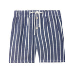 Laranjinha Shorts d'été rayés pour enfants - Bleu marine