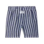 Laranjinha Shorts d'été rayés pour enfants - bleu marine