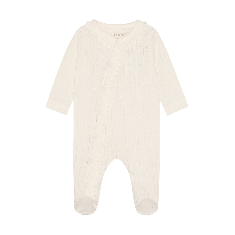Fixoni grenouillère Pointelle Sand - Eggnog