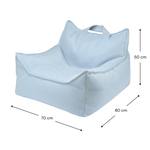 Wigiwama Pouf d'extérieur - fauteuil pouf - bleu azur