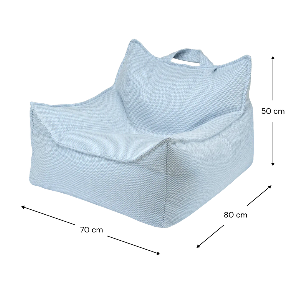 Wigiwama Pouf d'extérieur - fauteuil pouf - bleu azur