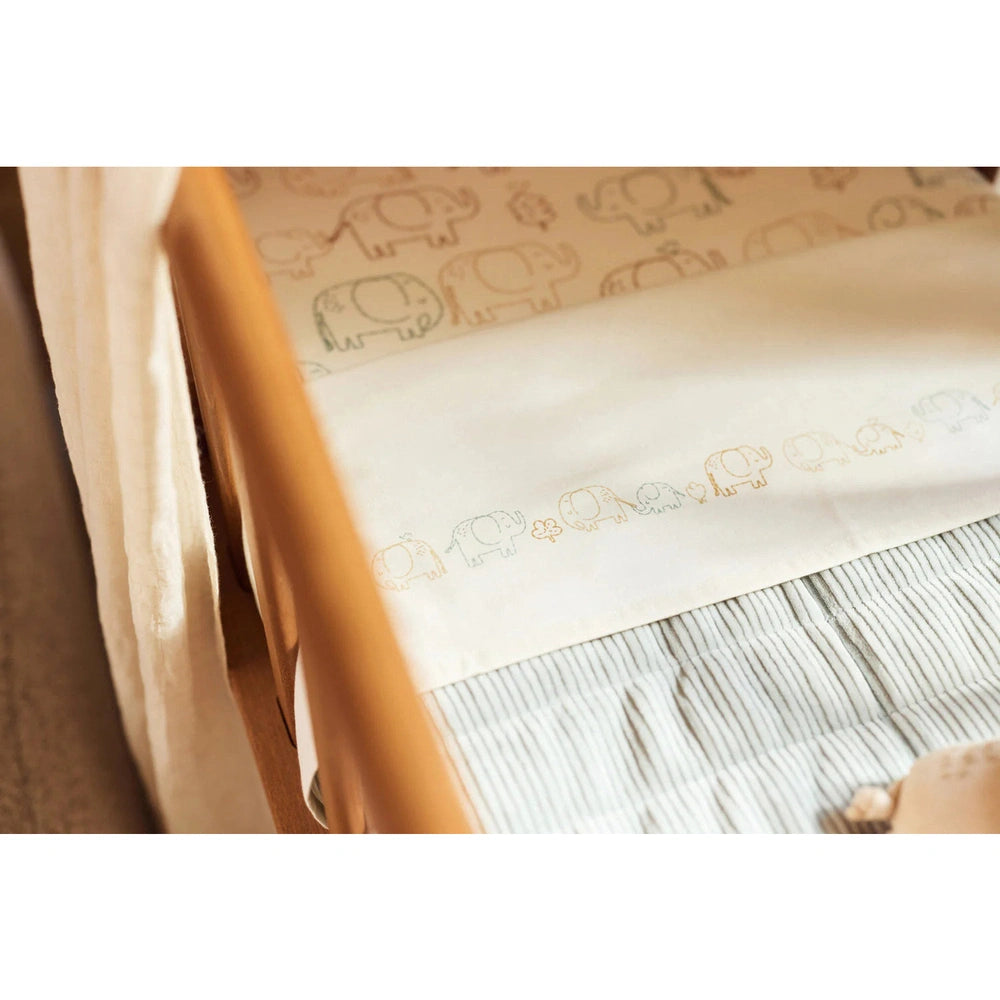 Jollein Drap-housse en jersey 40/50x80/90cm - Contes d’éléphants