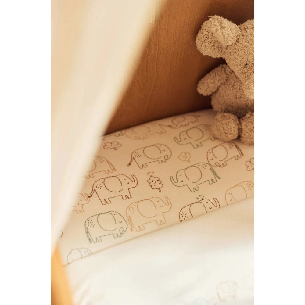 Drap-housse en jersey Jollein 40/50x80/90 cm - Elephant Tales