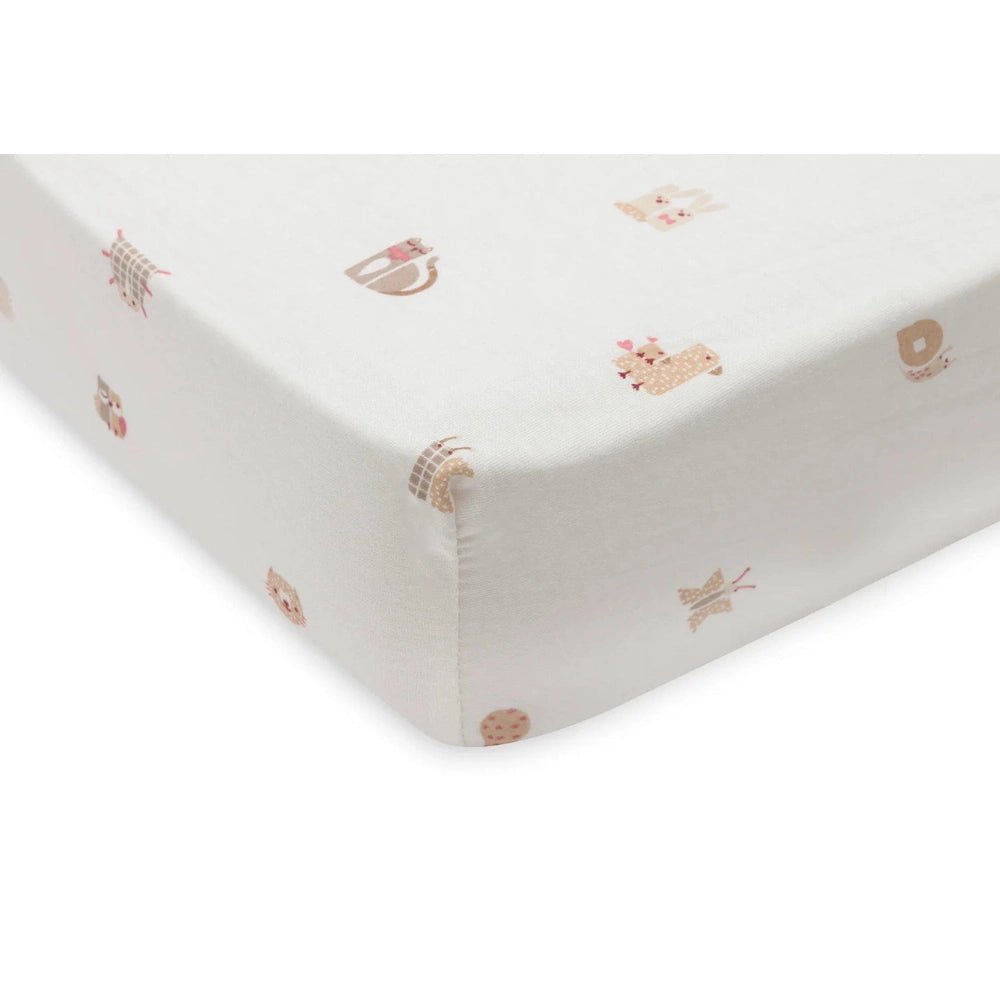 Jollein - Drap-housse jersey 70/75x140/150cm - Amis des animaux