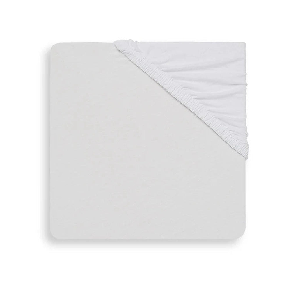 Drap-housse Jollein pour lit bébé 60 x 120 cm - jersey - blanc