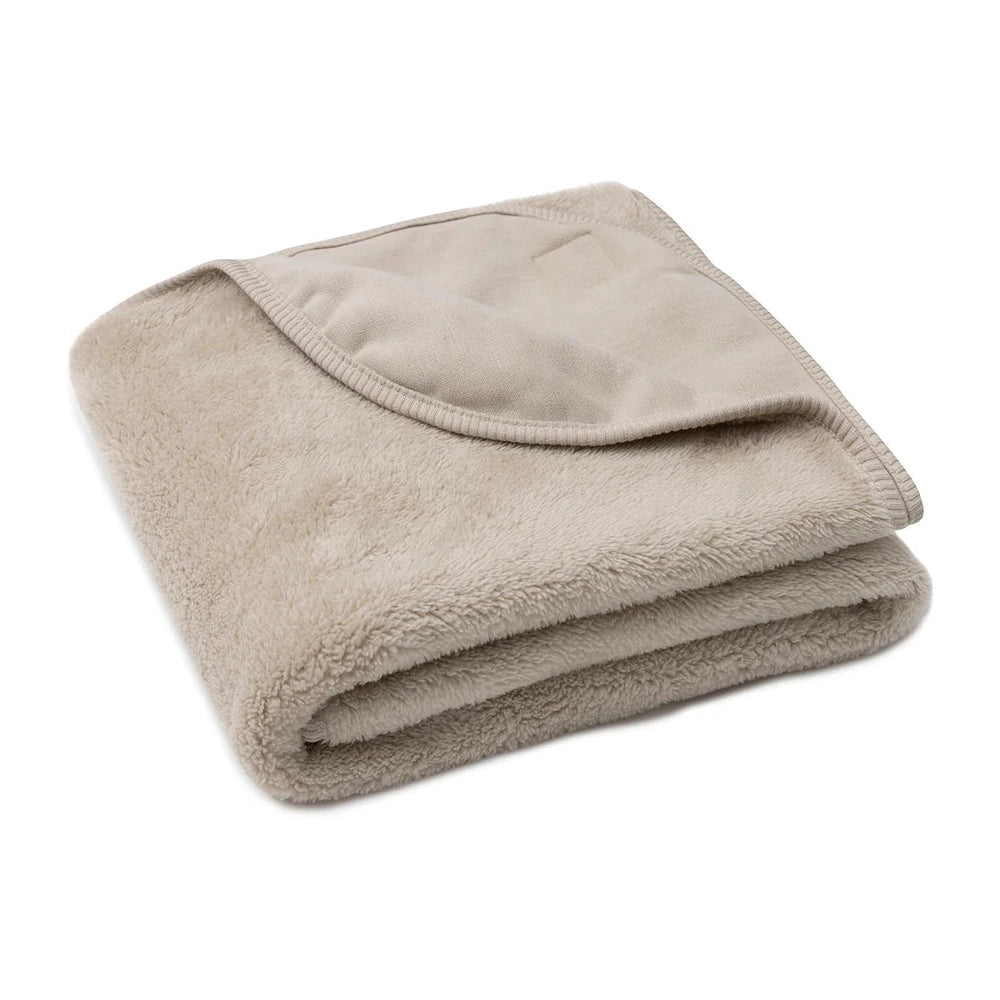 Jollein - Couverture de berceau 75x100 cm - Basic Jersey/Sherpa - Sable chaud