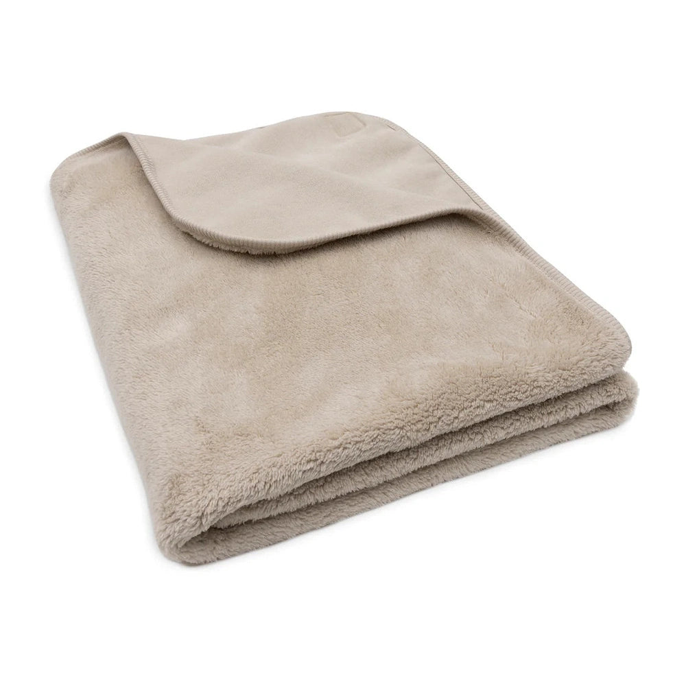 Jollein Couverture Basic jersey/sherpa 100x150cm - Sable chaud