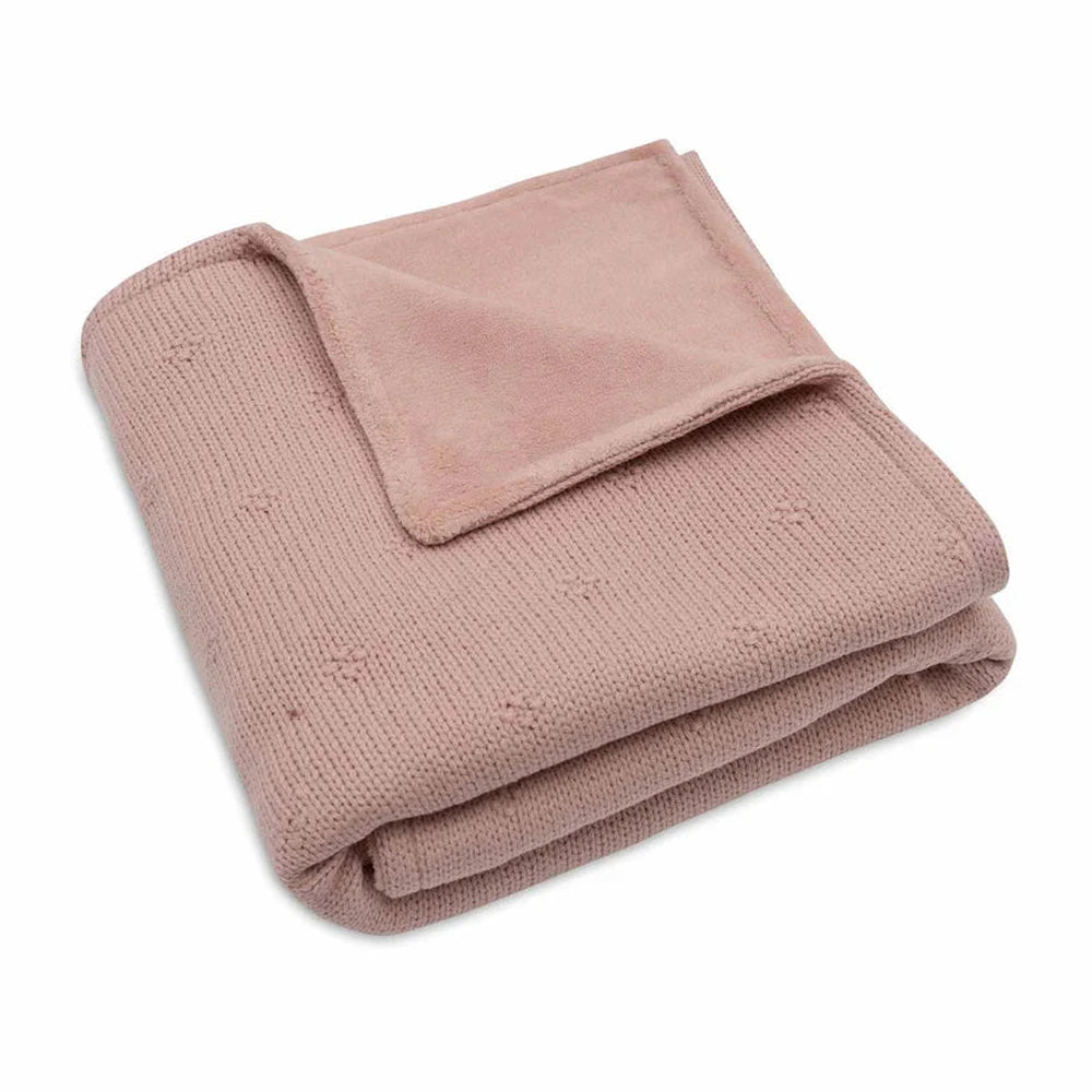 Couverture de berceau Jollein 75x100 cm Cosy Knit Rose sauvage / Velours