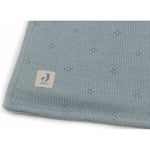 Couverture de berceau Jollein 75x100cm - Cosy Knit vert mer / velours